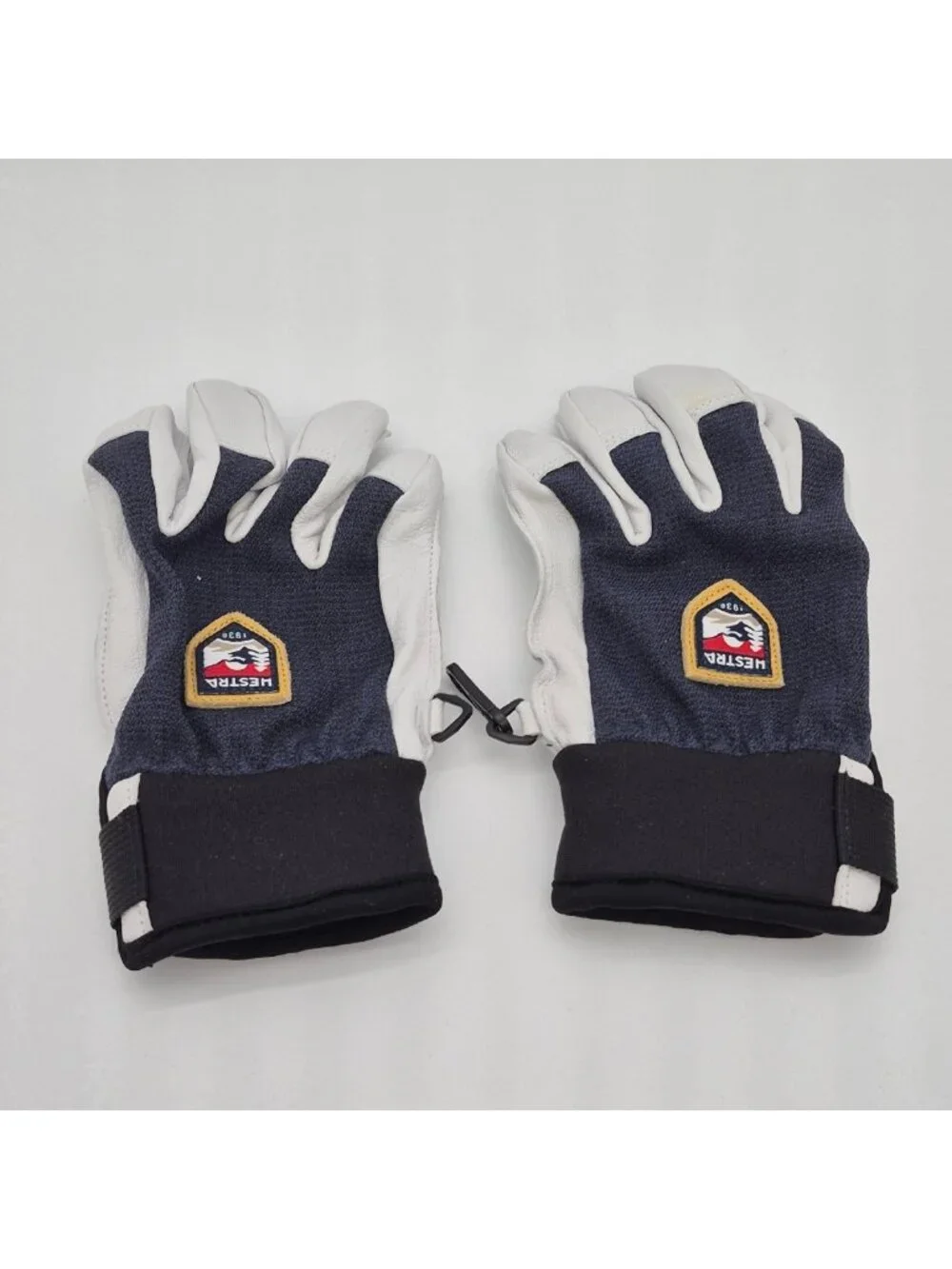 Hestra Army Leather Patrol Jr. Kids Ski Gloves Navy Size 4 Insulated 5-Finger